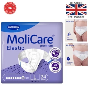 Elastic Adult Nappies - High-Absorbency for Severe Incontinence | 24 Pack - Picture 1 of 7