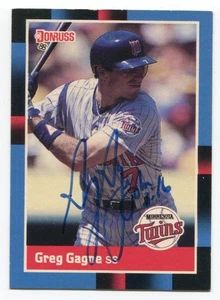 1988 Donruss Greg Gagne Signed Card Baseball Autographed Auto #441 - Picture 1 of 2