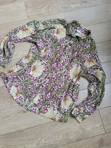 Morris & Co x H&M Art Deco Arts & Craft Blouse size 12 VGC - Picture 1 of 5