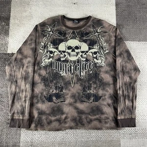 Vintage MMA Elite Tie Dye Graphic Thermal Shirt Mens XL Long Sleeve Y2K Cyber - Picture 1 of 8