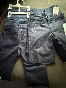 NWT blue navy school uniform pants shorts lot adjustable waist 6 pieces - Picture 1 of 9