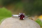 Natural Red Garnet Ring 925 Sterling Silver Ring Christmas Gift Valentine Ring