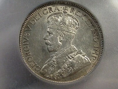 Choice AU 1919 Silver 25¢ Twenty-Five Cent CANADA ICG AU55.  #25 - Image 1 of 4