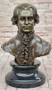 Wolfgang Amadeus Mozart Classical Musician Bronze Bust Sculpture Piano Top Decor - Picture 1 of 10