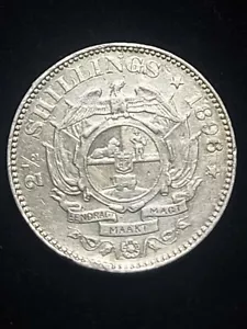Silbermünze Südafrika 2 1/2 Schilling 1896 - Bild 1 von 2