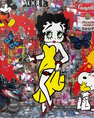 Jozza "¡Hermoso día!" | Pintura Original Sobre Lienzo | 30x24" | Betty Boop Foto 1 de 4