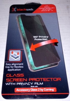 Protector Pantalla Cristal Blackweb para IPHONE X - Edición 10 Aniversario - Nuevo Foto 1 de 4