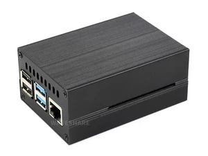 Waveshare Stripe Aluminum Cooling Case for Raspberry Pi 4 Comes with Cooling Fan - Picture 1 of 6