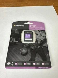 Polaroid 64 GB SDXC Memory Card Class 10 UHS-1 New Sealed - Picture 1 of 3