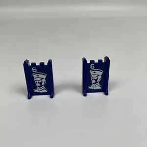 2 Blue Lieutenant 1970 Milton Bradley Stratego Game Replacement Pieces - Picture 1 of 4