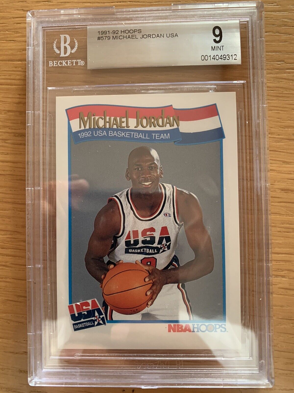 1991 Hoops Michael Jordan #579 USA Basketball Dream Team BGS 9.0 Mint