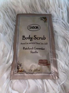 Sabon Body Scrub Patchouli Lavender Vanilla 15g/.52oz Sample - NEW - Picture 1 of 1