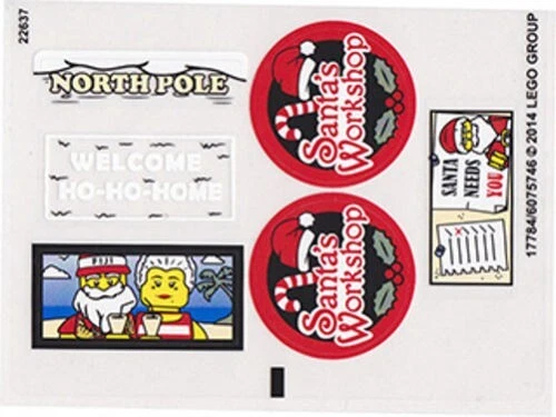 LEGO Winter Village Santa's Workshop 10245 - New STICKER SHEET ONLY - Image 1 of 1