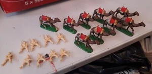 Vintage JOBLOT HaT Part PAINTED COLONIAL BRITISH Egyptian CAMELRY CORPS 1/72 - Picture 1 of 4