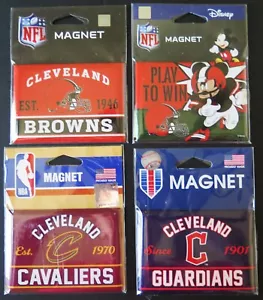 FOUR (4) CLEVELAND BROWNS AND OTHERS, 2.5" X 3.5" METAL MAGNETS FROM WINCRAFT - Picture 1 of 5