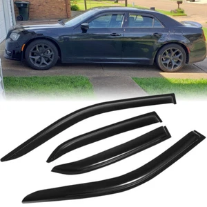 Para Chrysler 300 2011-2023 Cinta-on 4 piezas Viseras de ventana Ventilación Protectores de lluvia Deflector - Imagen 1 de 17