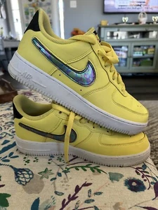 Nike Air Force 1 Low 07 Lv8 Yellow Pulse Men’s Size 8.5 Black White CI0064-700 - Picture 1 of 7