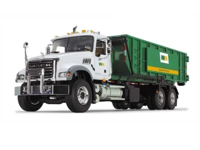 Mack Granite MP w/ Roll-Off Container 1:34 Scale Model - First Gear 10-4305D - Image 1 of 2