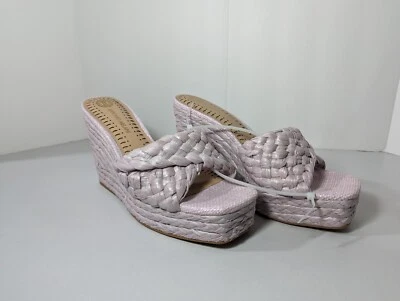 Clearance- Size 8 Antonio Melani Sandals Woven Braided Wedge Lavender - Image 1 of 4