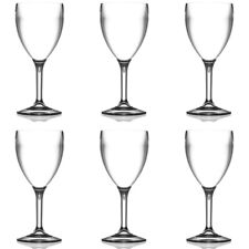 Wine Glass Clear Reusable Polycarbonate Plastic 312ml/11oz - Pack of 6