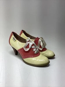 Rachel Antonoff x Bass womens heeled saddle shoes Cream/Pink Size 7.5 N - Picture 1 of 11