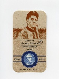 #TN12993 ZACK WHEAT 1959 Stamp Relic HoF Card
