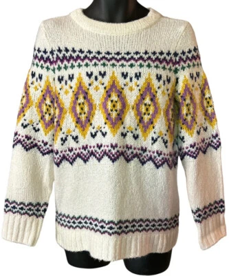 Talbots Sweater Mens Size Medium Wool Blend Argyle Crewneck Long Sleeve - Image 1 of 3