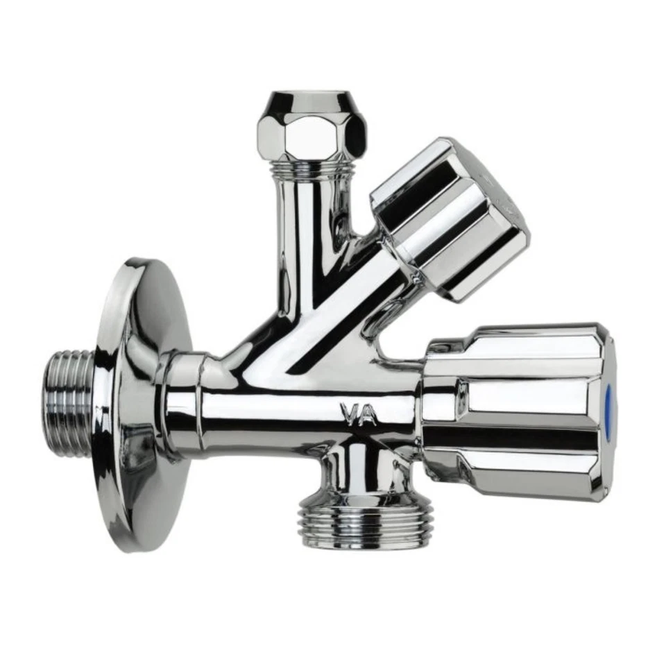 Rubinetto combinato sottolavabo attacco  lavatrice dado basso 1/2x3/4 cromato - Immagine 1 di 1