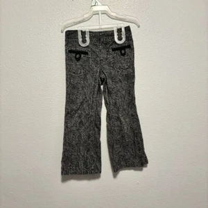 DKNY 100% Cotton Herringbone Kids Flair Pants Sz 4T Adjustable Waist Snap Closur - Picture 1 of 6
