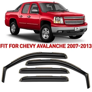 Side Window Deflectors Rain Guards for 2007-2013 Chevrolet (Chevy) Avalanche - Picture 1 of 8