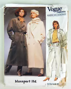 Vogue American Designer Blassport Pattern #1487 Misses 10 UNCUT Damaged Envelope - Picture 1 of 2