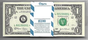 2003 $1 Star Pack San Francisco L District Run of 100 Consecutive Star Notes - Picture 1 of 1