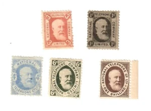 Great Britain National Telephone Company 1884 5er-Set neuwertig - Bild 1 von 1