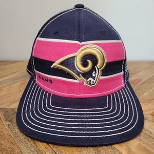 Reebok Los Angeles Rams Pink Brustkrebs Mütze Kappe Snapback Trucker blau Damen - Bild 1 von 7