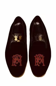 Zapatillas John Lobb Terciopelo Albert Zapatos Azul Marino 7.5 Reino Unido 41.5 UE Mocasines £1,295 - Imagen 1 de 12
