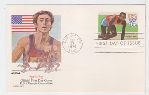 TurtlesTradingPost- Olympic Runner Postal Card- 1979 FDC #UX80- Fleetwood - Picture 1 of 2