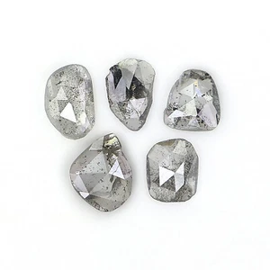 1.06 Ct Natural Loose Slice Shape Diamond 4.40 MM Salt And Pepper Diamond LQ1514 - Picture 1 of 8