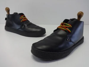 Botas para Hombre Talla 11 Calzado YOGI Negro Cuero Suave Real Con Cordones Estilo Desierto - Imagen 1 de 18