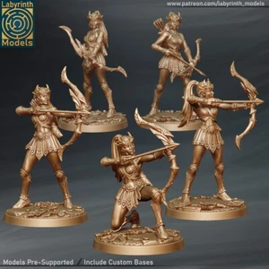 Amazon Daughters of Artemis(x5)/Dungeons and Dragons/RPG/Labyrinth Miniatures - Picture 1 of 1