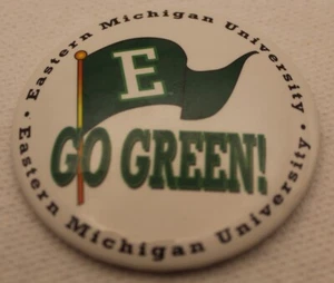 EASTERN MICHIGAN UNIVERSITY 3" BUTTON PIN - Picture 1 of 2