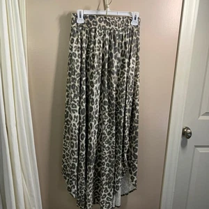 NWOT Sweet Lovely by Jen Muted Leopard Maxi Skirt Side Slits Size M - Picture 1 of 7