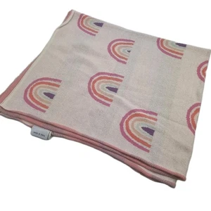 Oeko-Tex 100% Cotton Rainbow baby Throw Blanket 19x68″ Eco Friendly Soft - Picture 1 of 5