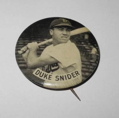 1950's Baseball Duke Snider Brooklyn Dodgers World Series Pin Button Pinback - Image 1 of 2