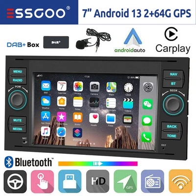 Für Ford Focus C S Max Transit Mondeo DAB+ 64G Android 14 Autoradio Carplay Navi - Bild 1 von 4