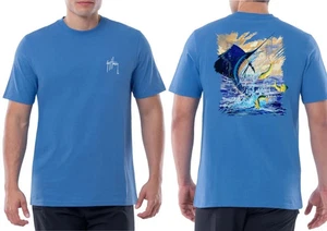 Guy Harvey Herren Kurzarm Grafik T-Shirt Azurblau, S - Bild 1 von 7