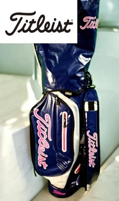 Titleist Azul Marino/Rosa Impermeable Carrito Bolsa Golf Carrito de Transporte Raro Japón Usado Foto 1 de 4