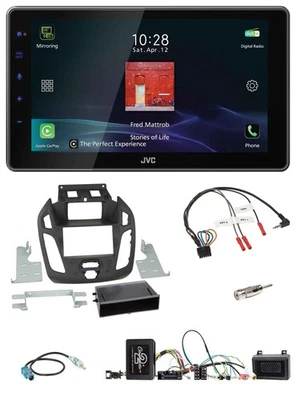 JVC DAB Lenkrad Bluetooth USB Autoradio für Ford Transit Connect 2013-2018 schwa - Bild 1 von 4