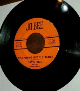 Everything But The Blues - David Rice & The Midwesterners (45 Rpm 1968 Jo Bee) - Foto 1 di 7