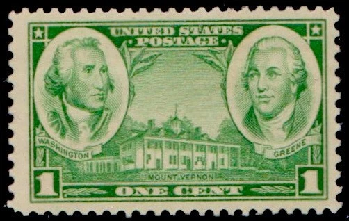 1936 S # 785 - 1 cent Army - Washington / Green U.S.  Stamp - Mint MNH VF/XF - Image 1 of 1