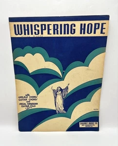 Whispering Hope Vintage Piano Sheet Music Guitar Solo Ukulele Chords 1935 - Picture 1 of 6